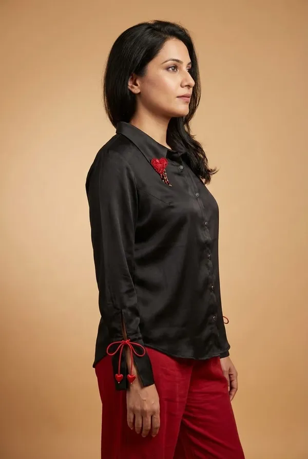 HEART_DROP_Black_Giza_Satin_Premium_&_Elegant_Shirt_For_Women