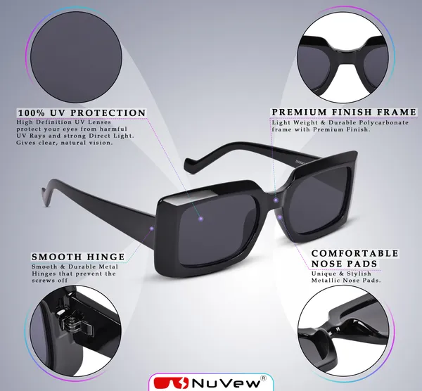 NuVew_Black_Rectangular_Sunglasses_-_NW16461