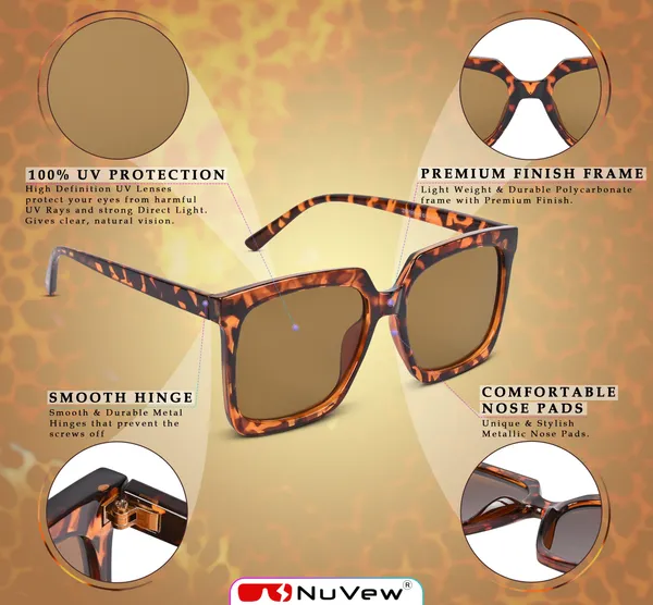 NuVew_Leo-Brown_Over-sized/Wayfarer_Sunglasses_-_NW16476