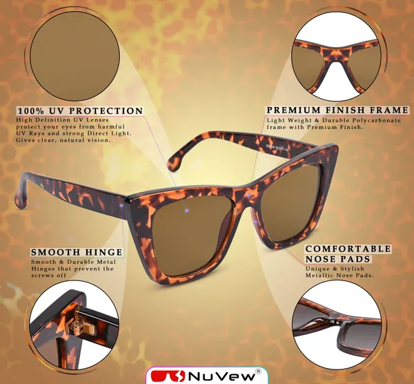 NuVew_Leo-Brown_Cat-eye/Wayfarer_Sunglasses_-_NW16469