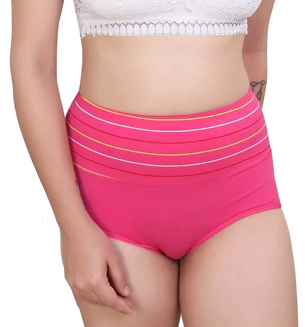 Pack_Of__3_-_Black,_Red_&_Cream_Cotton_Tummy_Supporter_Panty_For_Women