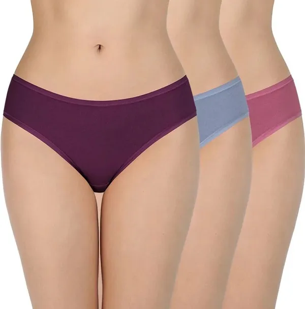 Pack_Of__3_-_Wine_&_Blue_&_Pink_Cotton_Blend_Premium_&_Elegant_Solid_Regular_Interlock_Panty_For_Women.