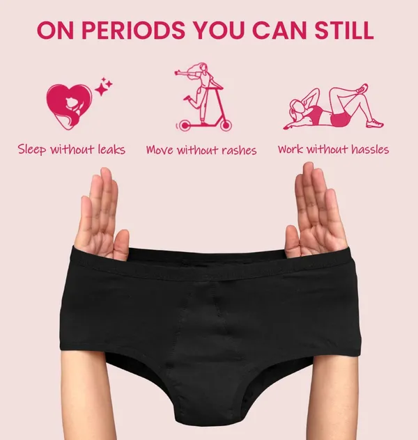 Black_Cotton_Blend_Premium_&_Elegant_Solid_Regular_Periods_Panty_For_Women