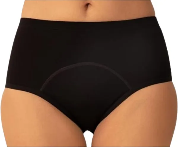 Black_Cotton_Blend_Premium_&_Elegant_Solid_Regular_Periods_Panty_For_Women