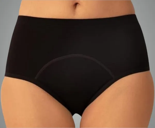 Black_Cotton_Blend_Premium_&_Elegant_Solid_Regular_Periods_Panty_For_Women