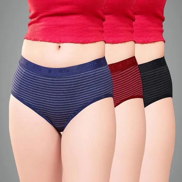 Pack_Of__3_-_Blue_&_Maroon_&_Black_Cotton_Blend_Premium_&_Elegant_Solid_Regular_Liner_Print_Hipster_Panty_For_Women