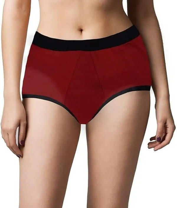 Maroon_Cotton_Blend_Premium_&_Elegant_Solid_Regular_Periods_Panty_For_Women