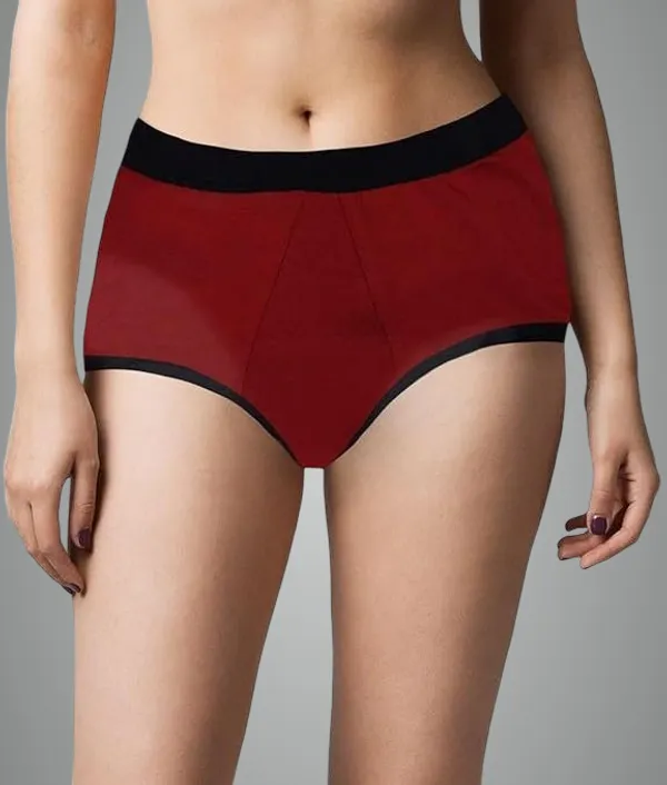 Maroon_Cotton_Blend_Premium_&_Elegant_Solid_Regular_Periods_Panty_For_Women
