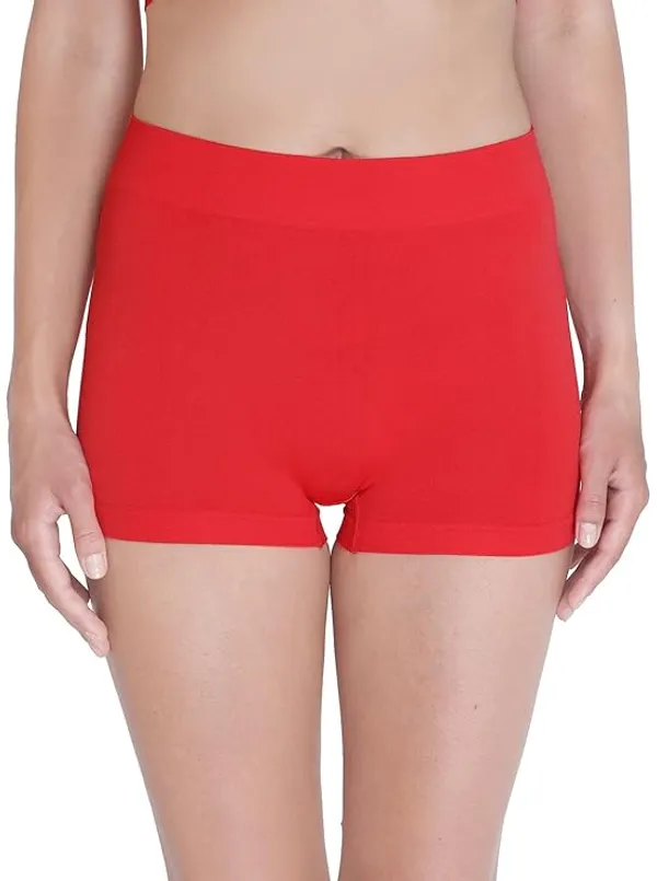 Pack_Of__3_-_Blue_&_Cream_&_Red_Cotton_Blend_Premium_&_Elegant_Solid_Regular_Seamless_Boyshort_Panty_For_Women