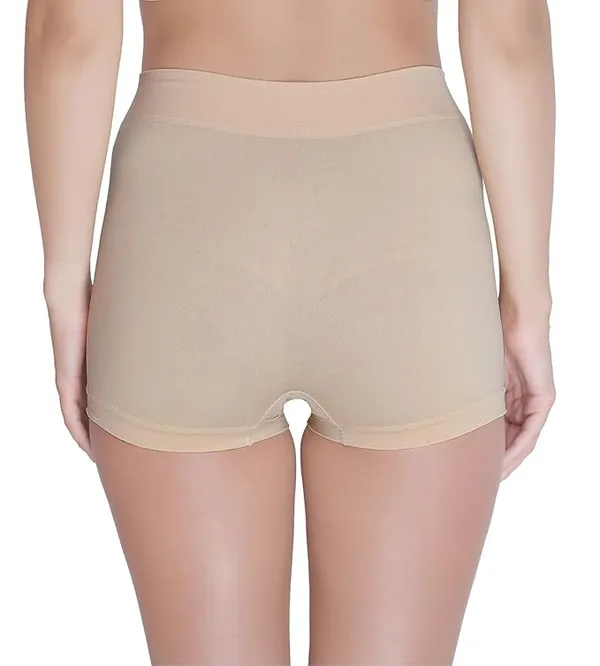 Pack_Of__3_-_Blue_&_Cream_&_Red_Cotton_Blend_Premium_&_Elegant_Solid_Regular_Seamless_Boyshort_Panty_For_Women