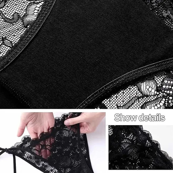 Pack_Of__3_-_Black_&_Red_&_White_Cotton_Blend_Premium_&_Elegant_Solid_Regular_Net_Panty_For_Women