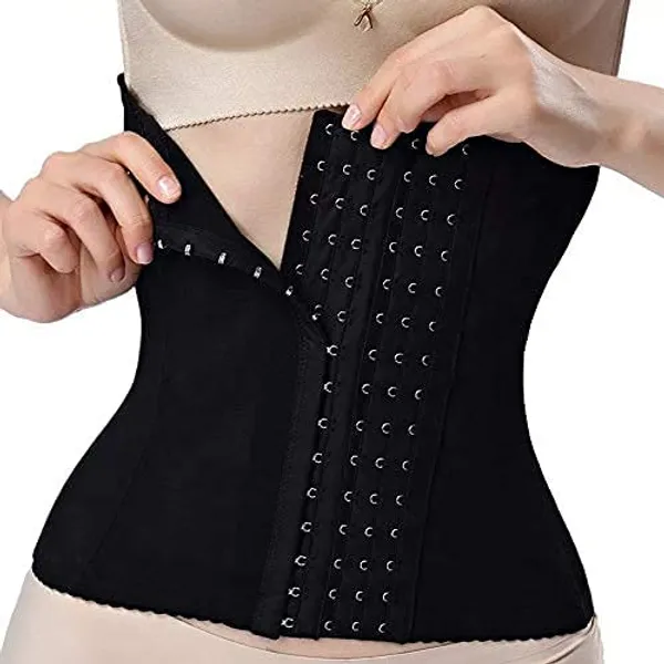 Black_Seamless_Hook-Shapewear_Tummy_Belt_For_Women
