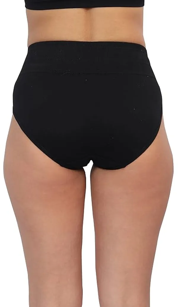 Pack_Of__3_-_Black_&_Pink_&_Maroon_Cotton_Blend_Premium_&_Elegant_Solid_Regular_Tummy_Suporter_Panty_For_Women.