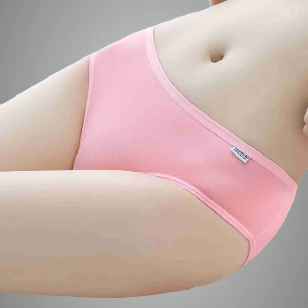 Pink_Cotton_Blend_Premium_&_Elegant_Solid_Regular_Seamless_Panty_For_Women