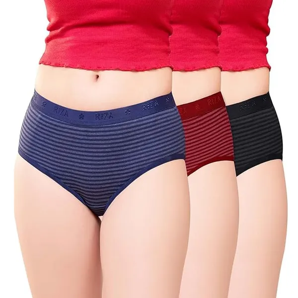 Pack_Of__3_-_Blue_&_Maroon_&_Black_Cotton_Blend_Premium_&_Elegant_Solid_Regular_Liner_Print_Hipster_Panty_For_Women