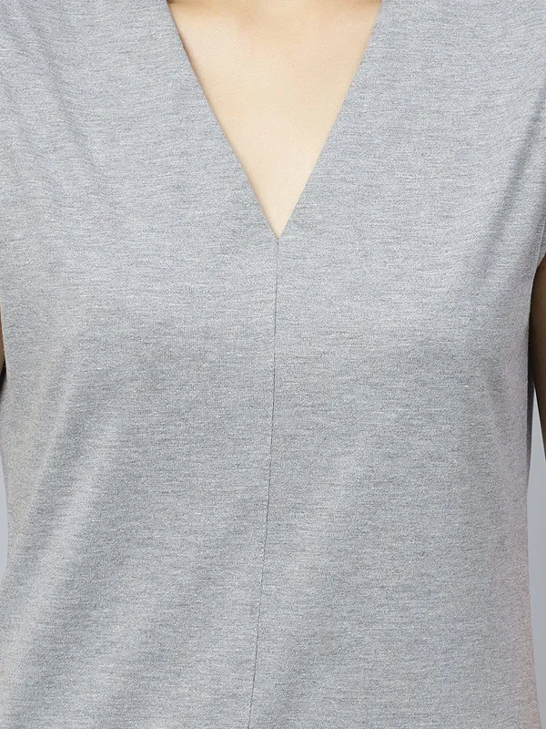 Grey_Cotton_Grey_V-Neck_Sheath_Dress_For_Women