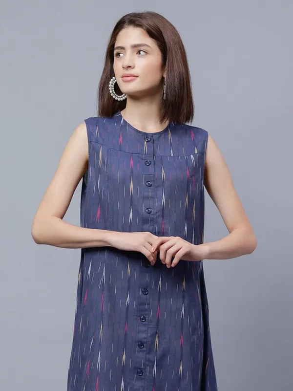 Blue_Cotton_Blue_Striped_Print_A-Line_Dress_For_Women