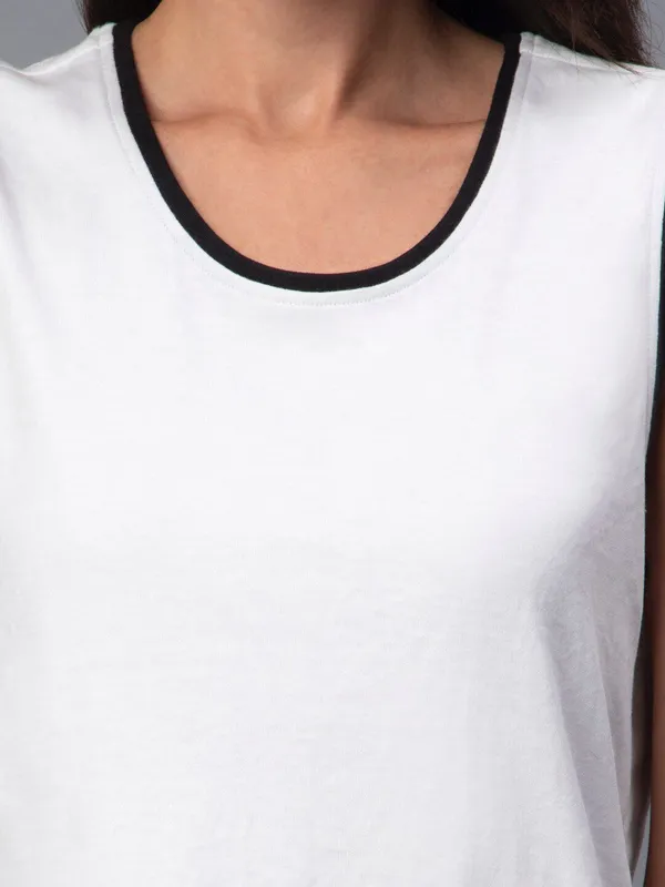 White_Cotton_Sleeveless_Cotton_Slim_Fit_T-Shirt_For_Women