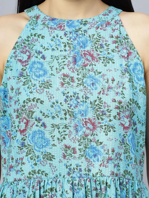 Blue_Cotton_Floral_Printed_Gathered_Cotton_A-Line_Midi_Dress_For_Women
