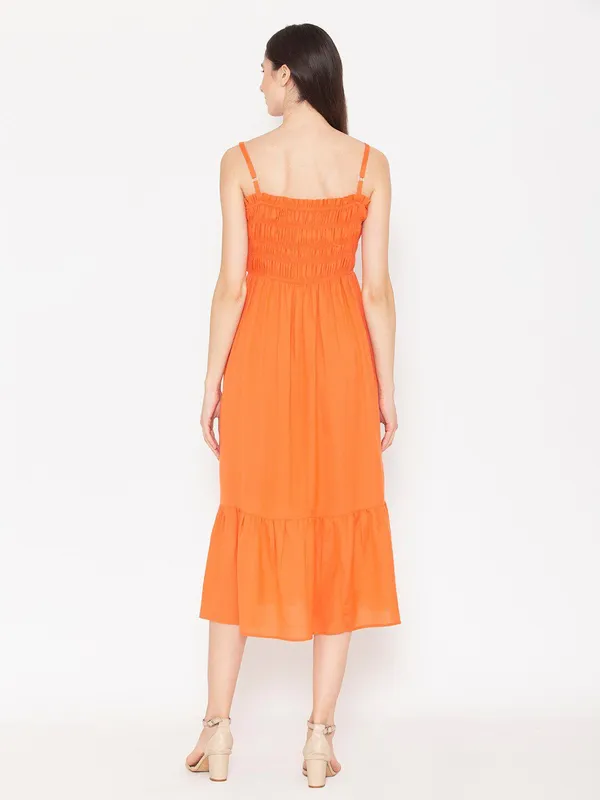Orange_Cotton_Shoulder_Straps_Fit_&_Flare_Midi_Dress_For_Women