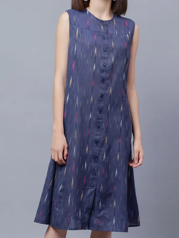 Blue_Cotton_Ethnic_Motifs_Printed_Sleeveless_Cotton_A-Line_Dress_For_Women