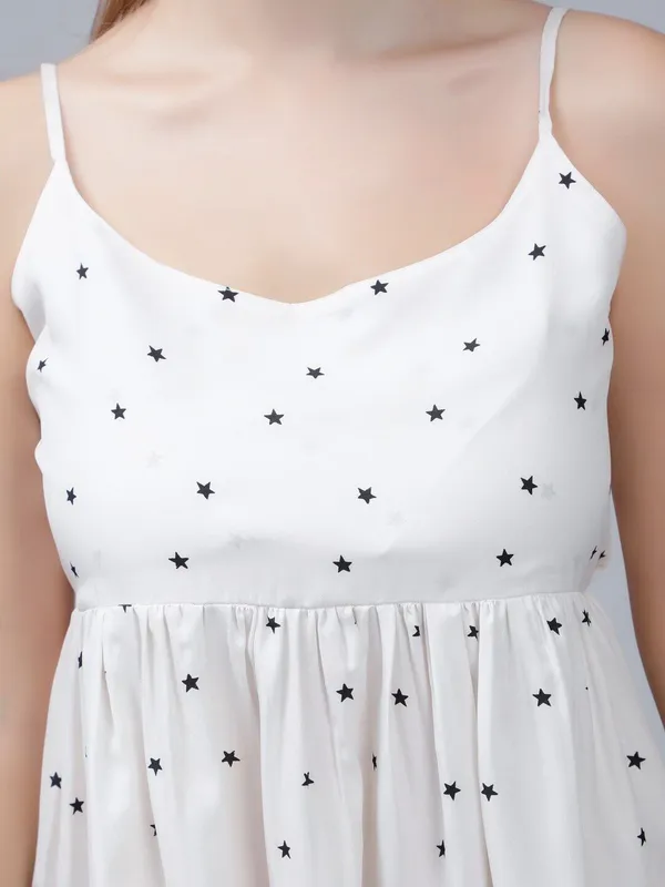 White_Cotton_Polka_Dot_Printed_Empire_Midi_Dress_For_Women