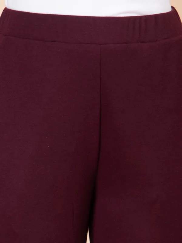 Maroon_Cotton_Women_Slim_Fit_Trousers_For_Women