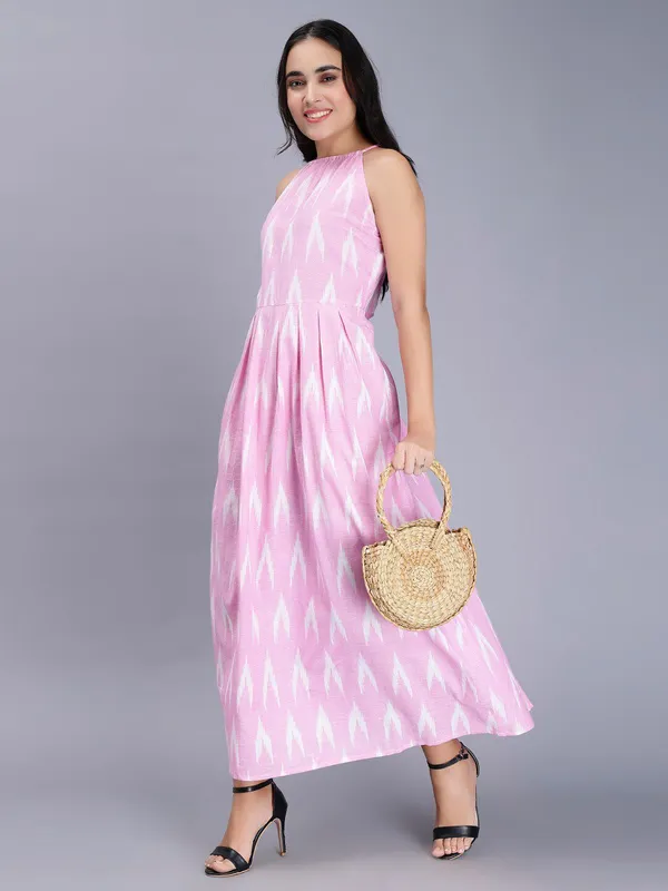 Pink_Cotton_Ethnic_Motifs_Print_Maxi_Dress_For_Women