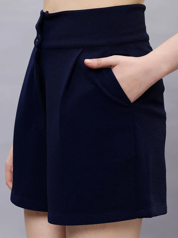 Navy_Blue_Cotton_Women_High-Rise_Shorts_For_Women