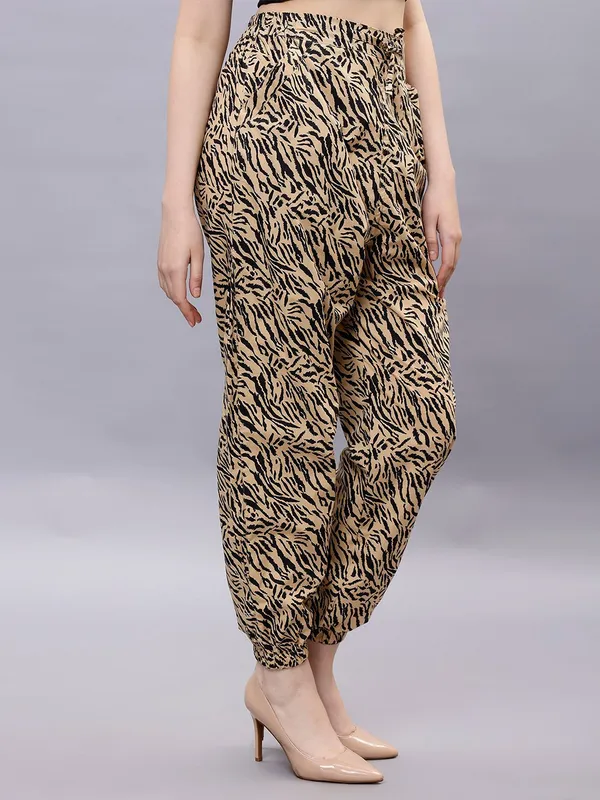 Beige_Cotton_Women_Animal_Printed_Smart_Loose_Fit_High-Rise_Joggers_Trousers_For_Women