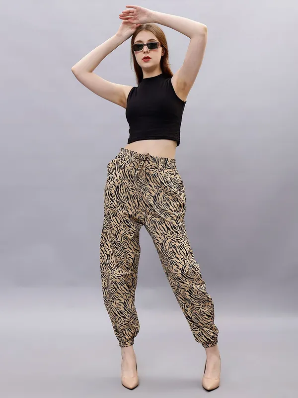 Beige_Cotton_Women_Animal_Printed_Smart_Loose_Fit_High-Rise_Joggers_Trousers_For_Women