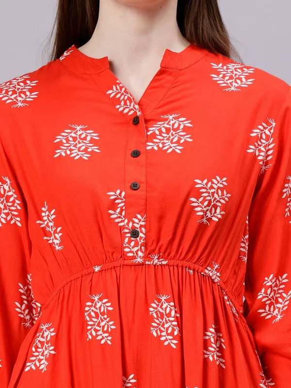 Red_Cotton_Floral_Print_Cotton_Fit_&_Flare_Dress_For_Women