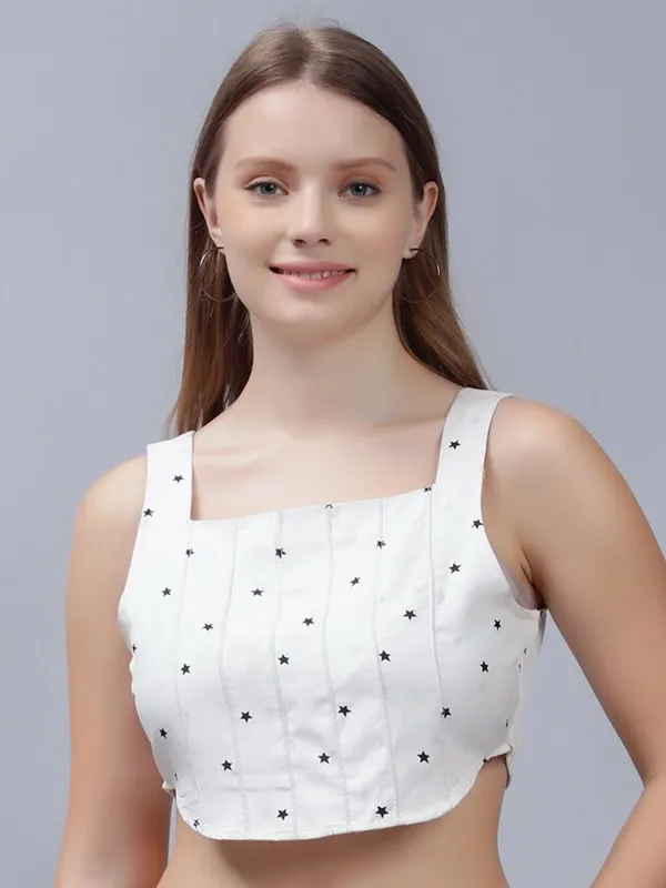 White_Cotton_Printed_Shoulder_Strap_Cotton_Crop_Top_For_Women