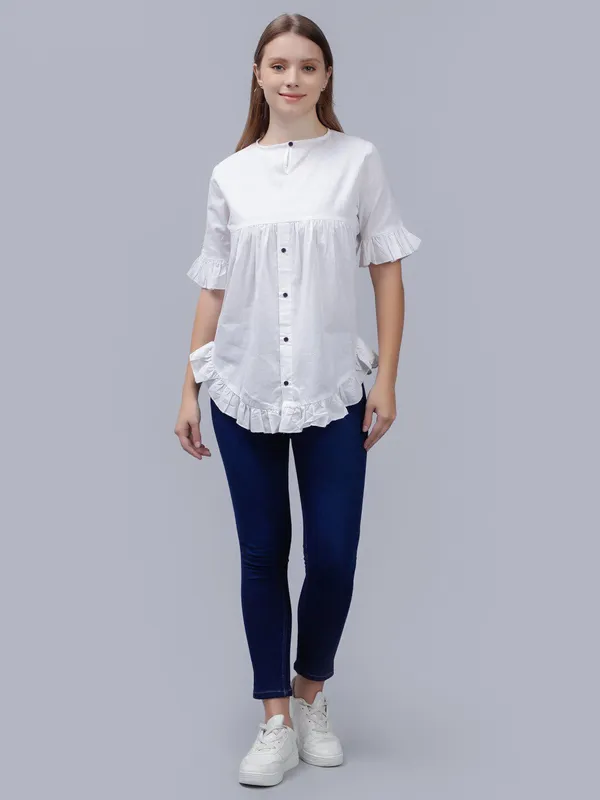 White_Cotton_Bell_Sleeves_Cotton_Top_For_Women