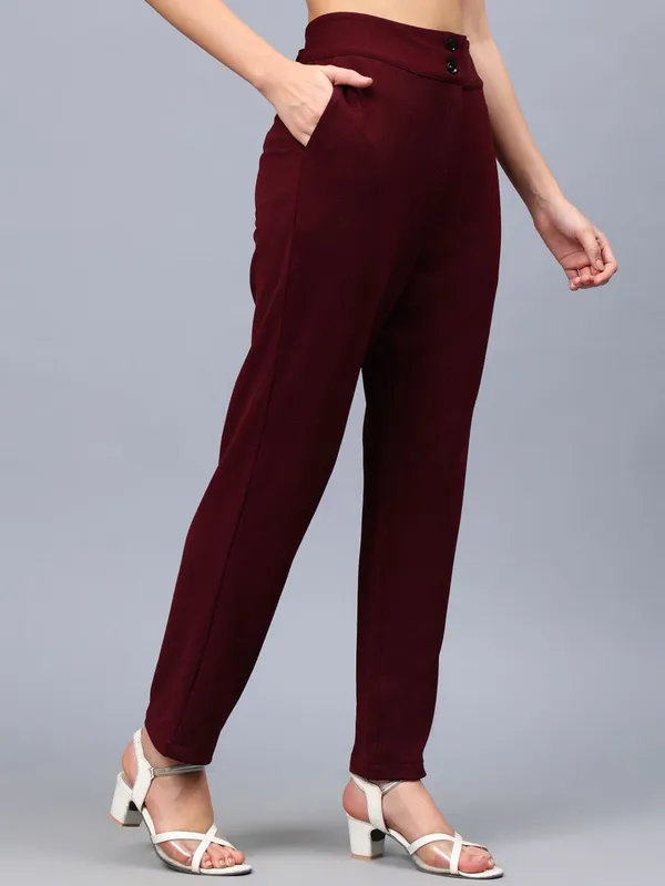 Maroon_Cotton_Women_Smart_Straight_Fit_High-Rise_Cigarette_Trousers_For_Women