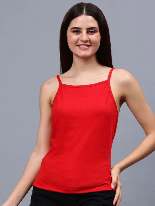 Red_Cotton_Solid_Longline_Cotton_Styled_Back_Top_For_Women