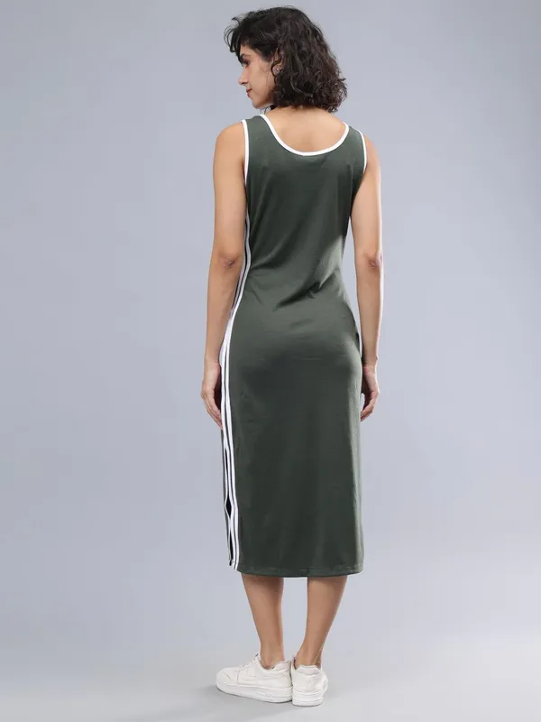 Olive_Cotton_Sleeveless_Midi_Sheath_Dress_For_Women