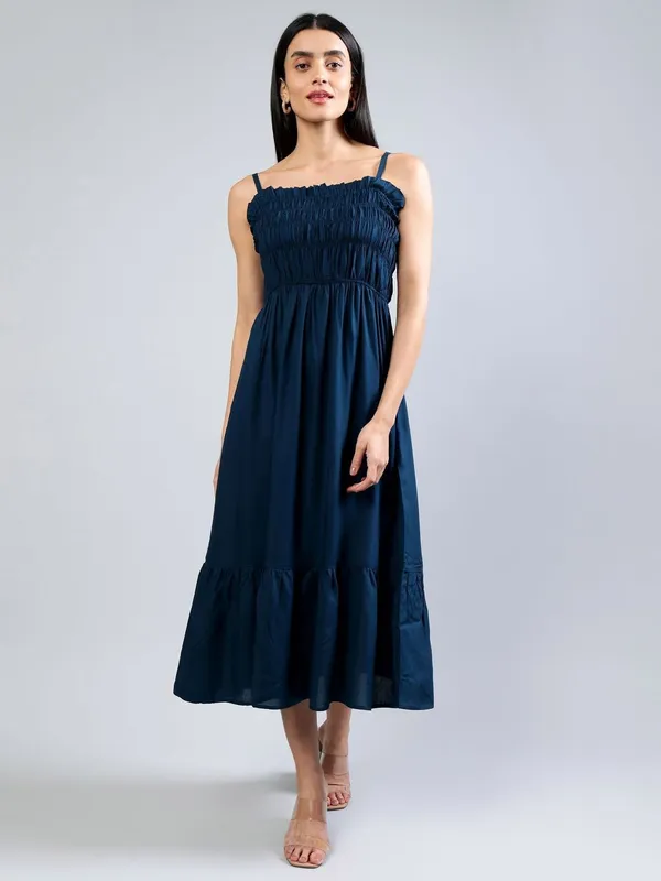 Navy_Blue_Cotton_Women_Cotton_Fit_&_Flare_Midi_Dress_For_Women
