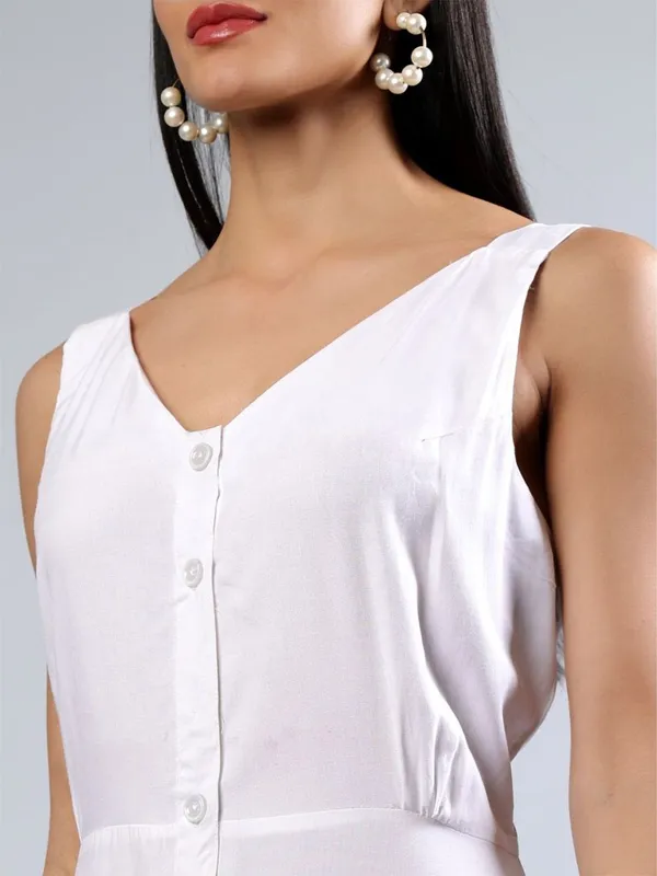 White_Cotton_Women_Cotton_V-Neck_Sleeveless_A-Line_Midi_Dress_For_Women