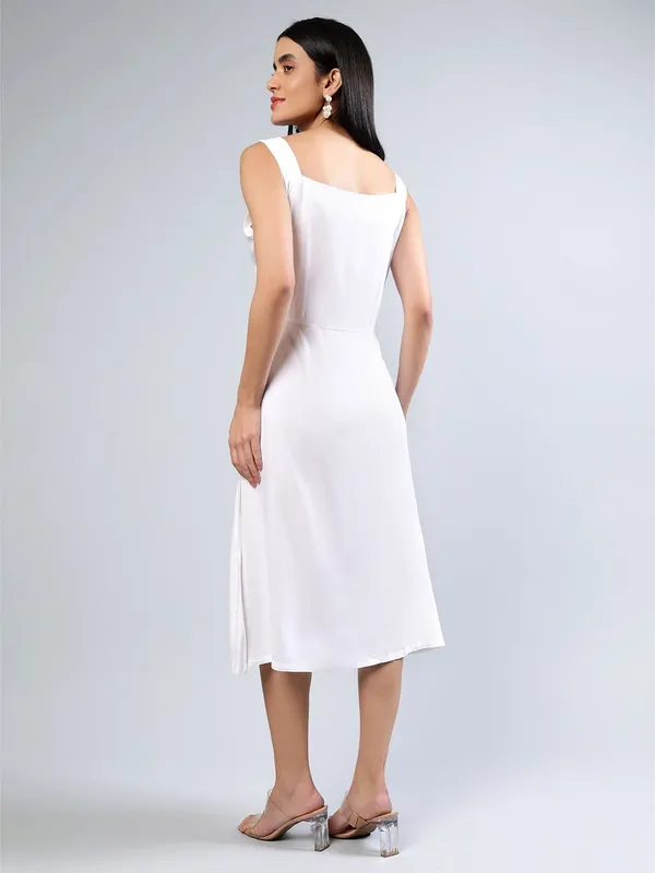 White_Cotton_Women_Cotton_V-Neck_Sleeveless_A-Line_Midi_Dress_For_Women