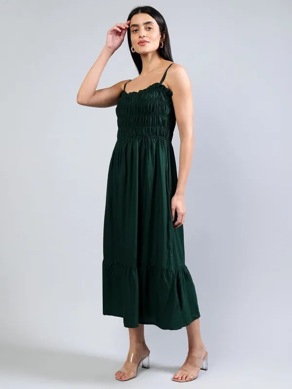 Green_Cotton_Fit_&_Flare_Midi_Dress_For_Women