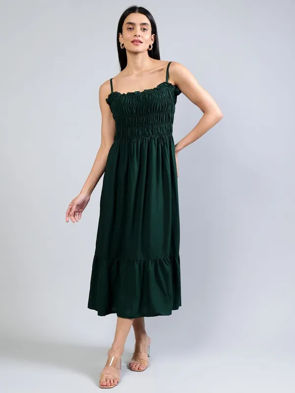 Green_Cotton_Fit_&_Flare_Midi_Dress_For_Women