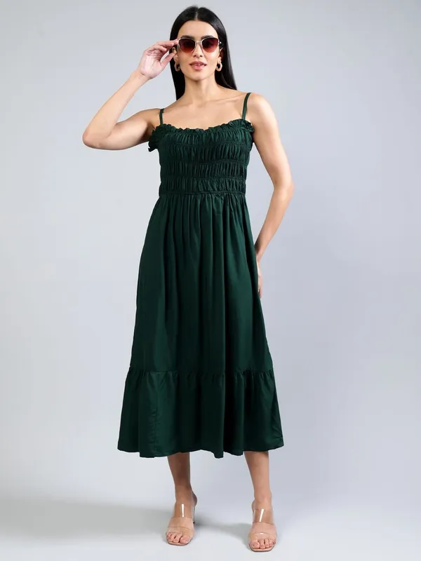 Green_Cotton_Fit_&_Flare_Midi_Dress_For_Women