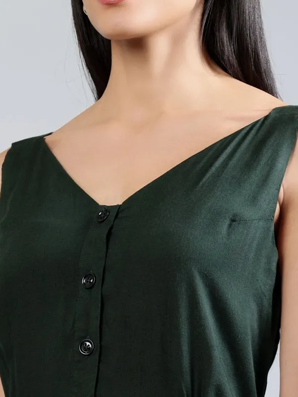 Green_Cotton_A-Line_Midi_Dress_For_Women