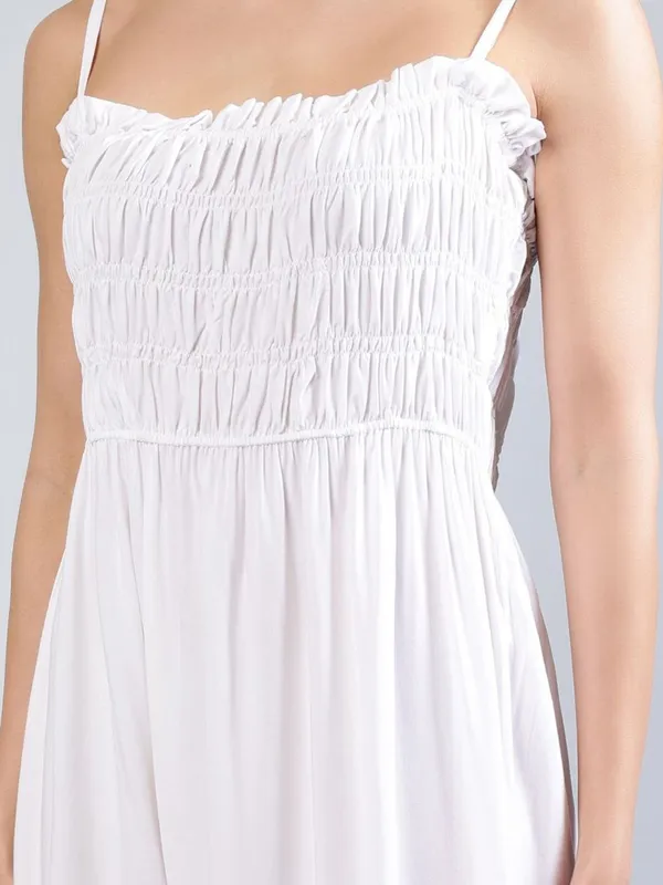 White_Cotton_Fit_&_Flare_Midi_Dress_For_Women
