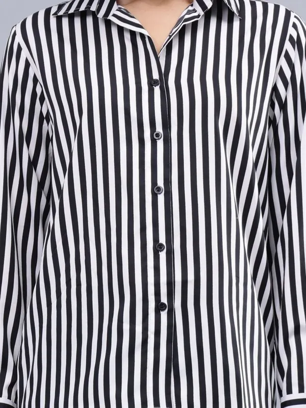 Black_Cotton_Women_Classic_Slim_Fit_Opaque_Striped_Casual_Shirt_For_Women