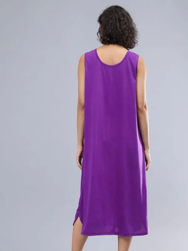 Purple_Cotton_Women_Cotton_Round_Neck_Midi_Shift_Dress_For_Women