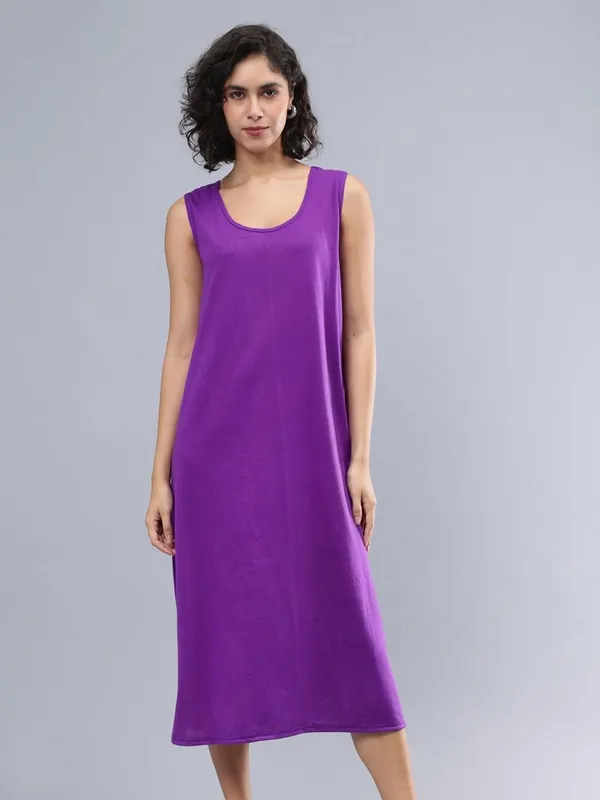 Purple_Cotton_Women_Cotton_Round_Neck_Midi_Shift_Dress_For_Women