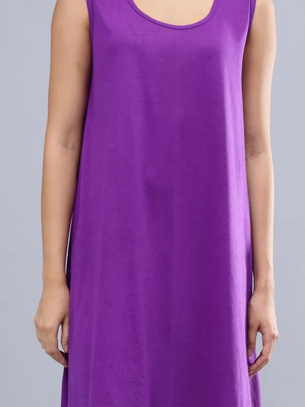 Purple_Cotton_Women_Cotton_Round_Neck_Midi_Shift_Dress_For_Women