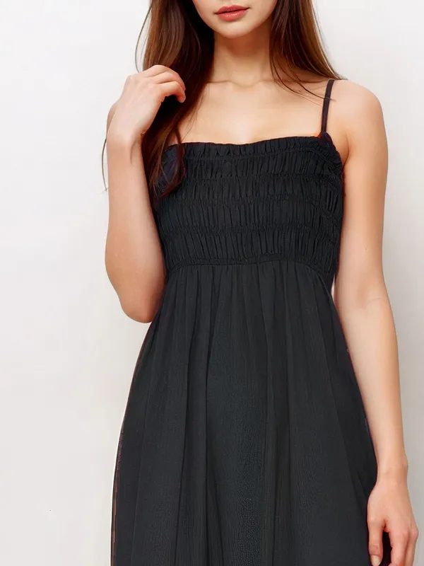 Black_Cotton_Women_Shoulder_Straps_Fit_&_Flare_Midi_Dress_For_Women